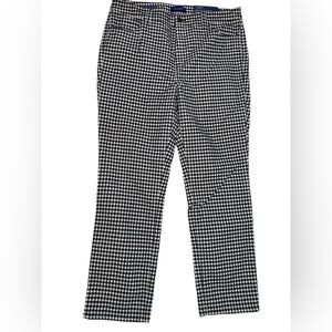 Talbots Black & White Gingham Straight-Leg Pants